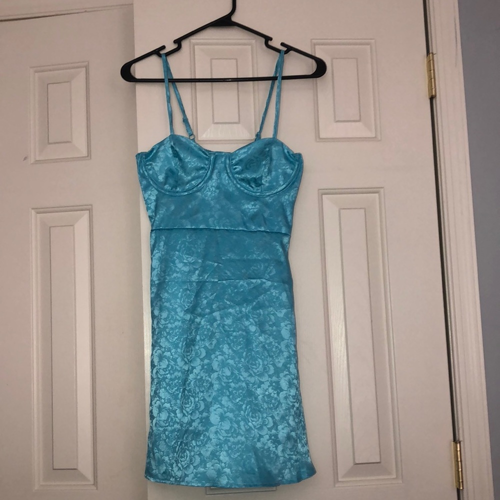 Blue floral dress
